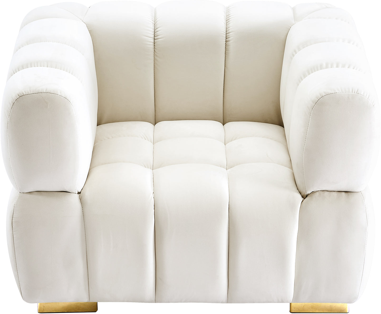 industry cream velvet chair c