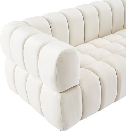 Industry Cream Velvet Loveseat L