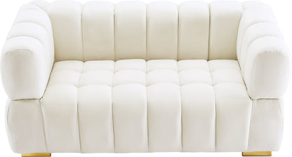 Industry Cream Velvet Loveseat L