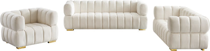 Industry Cream Velvet Sofa S