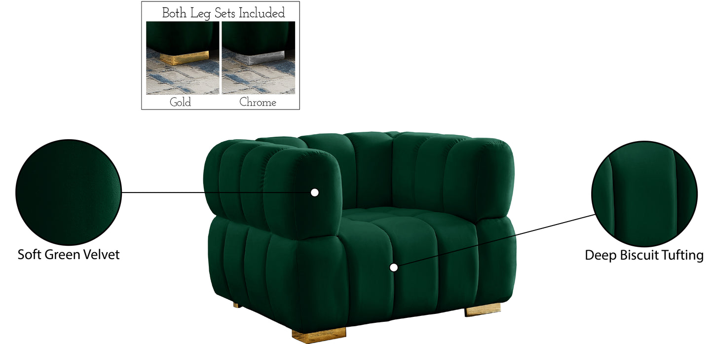 industry green velvet chair c