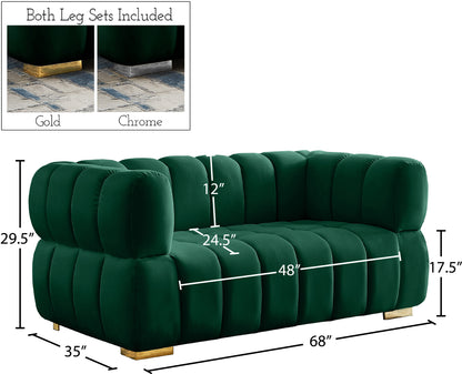 Industry Green Velvet Loveseat L