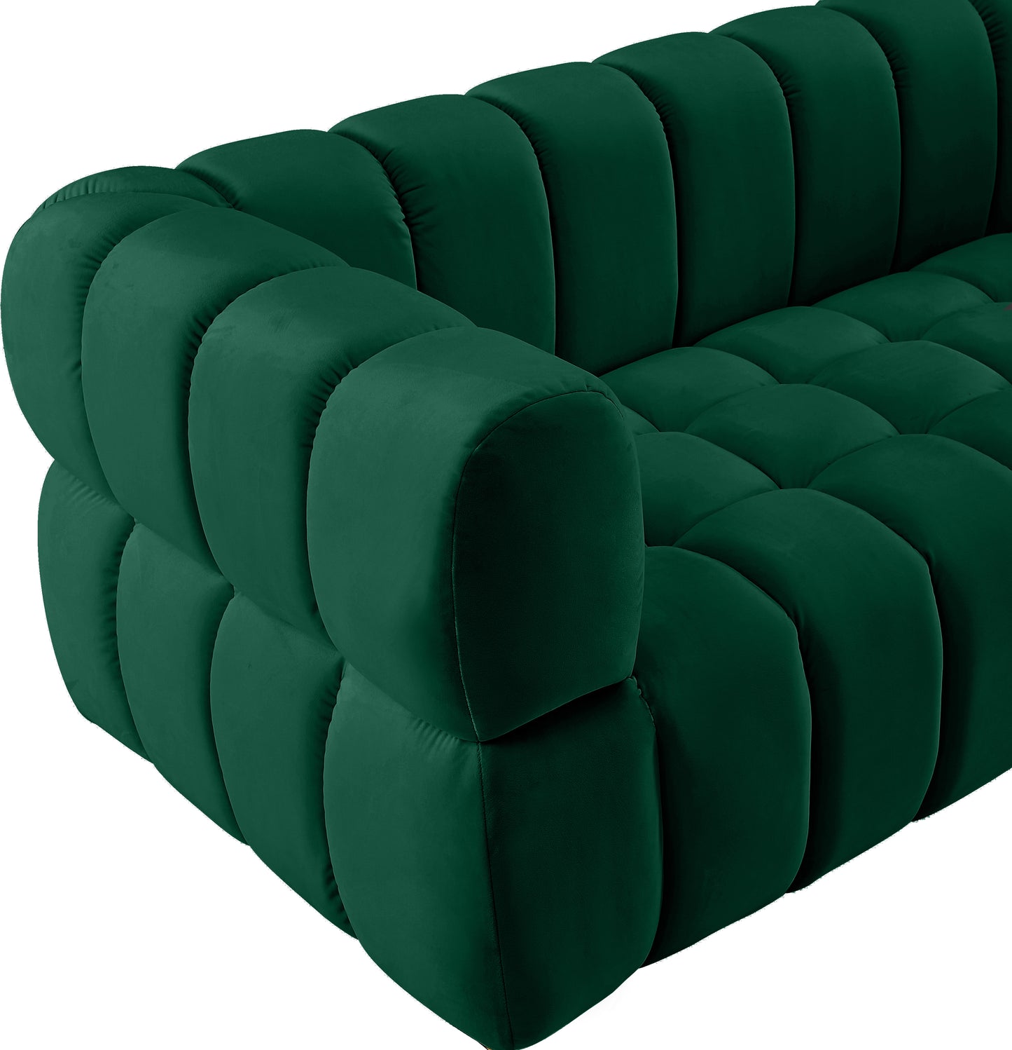 industry green velvet loveseat l