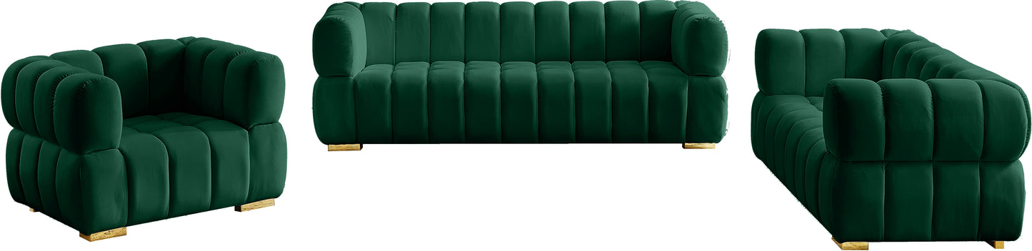 industry green velvet loveseat l