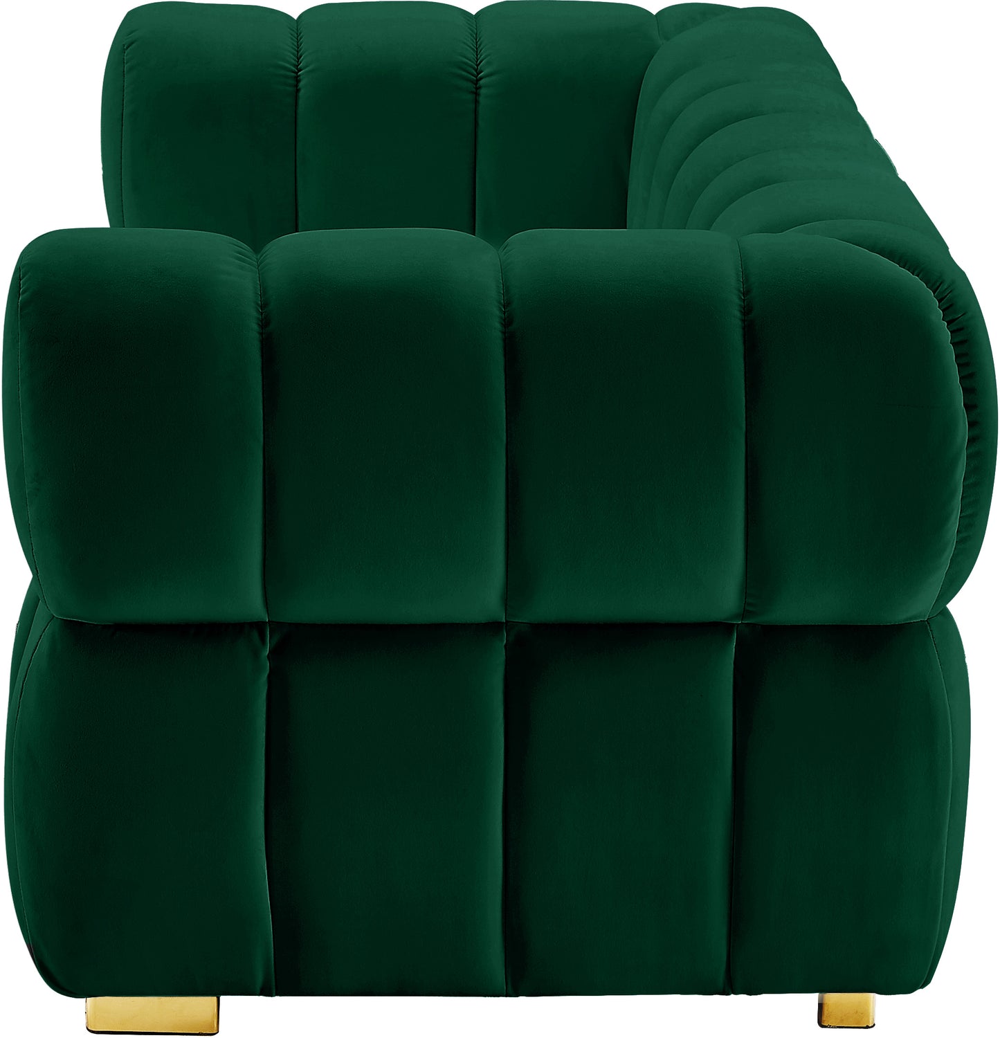 industry green velvet loveseat l