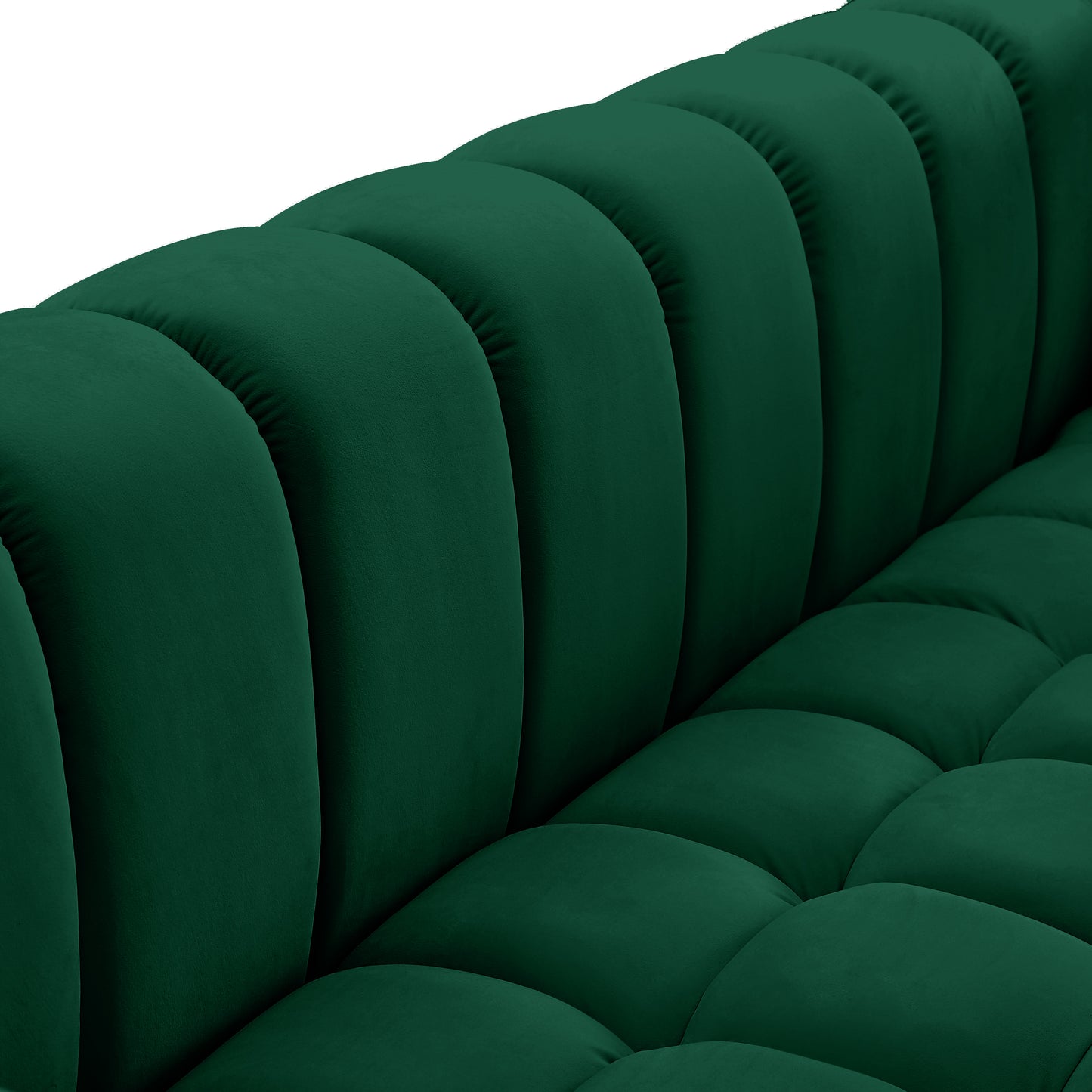 industry green velvet loveseat l