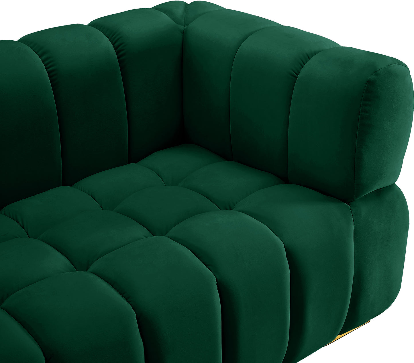 industry green velvet loveseat l