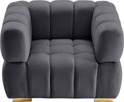 Industry Grey Velvet Chair C