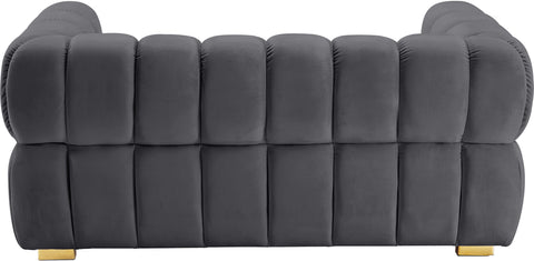 Industry Grey Velvet Loveseat L
