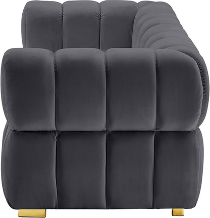 Industry Grey Velvet Loveseat L