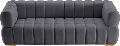 Industry Grey Velvet Sofa S