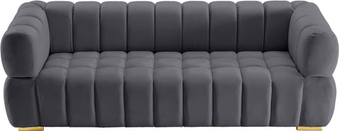 Industry Grey Velvet Sofa S