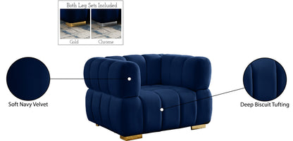 Industry Navy Velvet Chair C