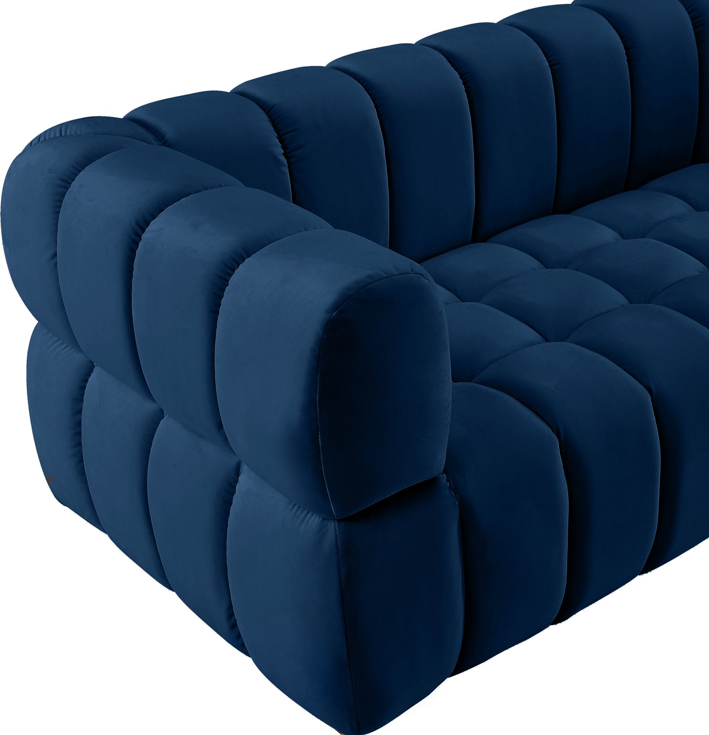 industry navy velvet loveseat l