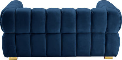 Industry Navy Velvet Loveseat L