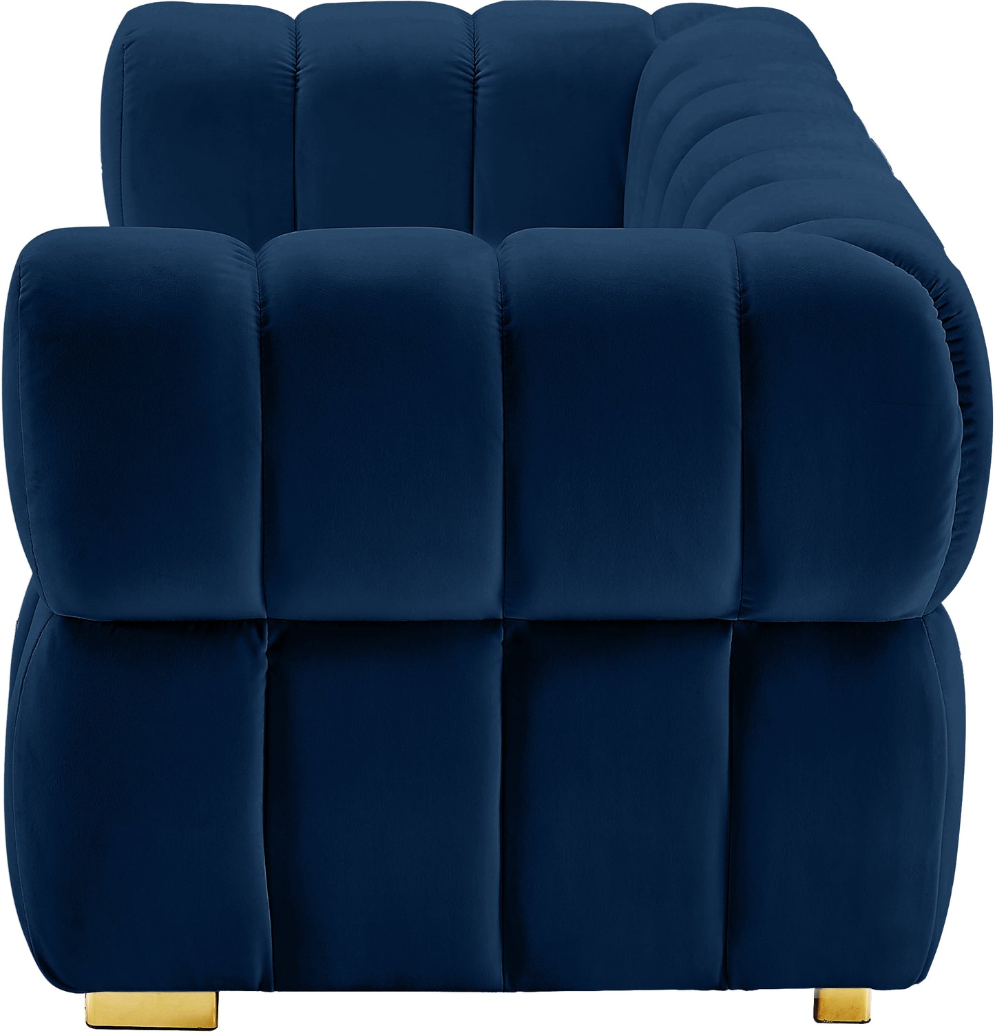 industry navy velvet loveseat l