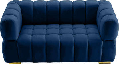 Industry Navy Velvet Loveseat L