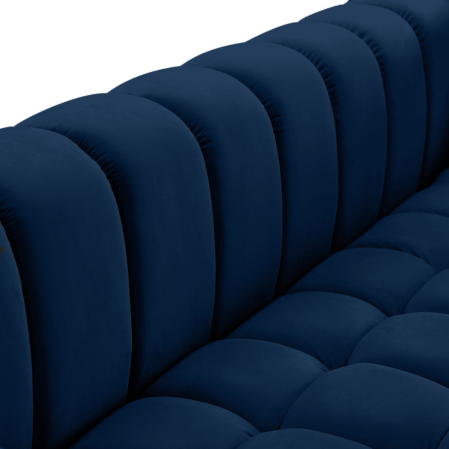 industry navy velvet loveseat l