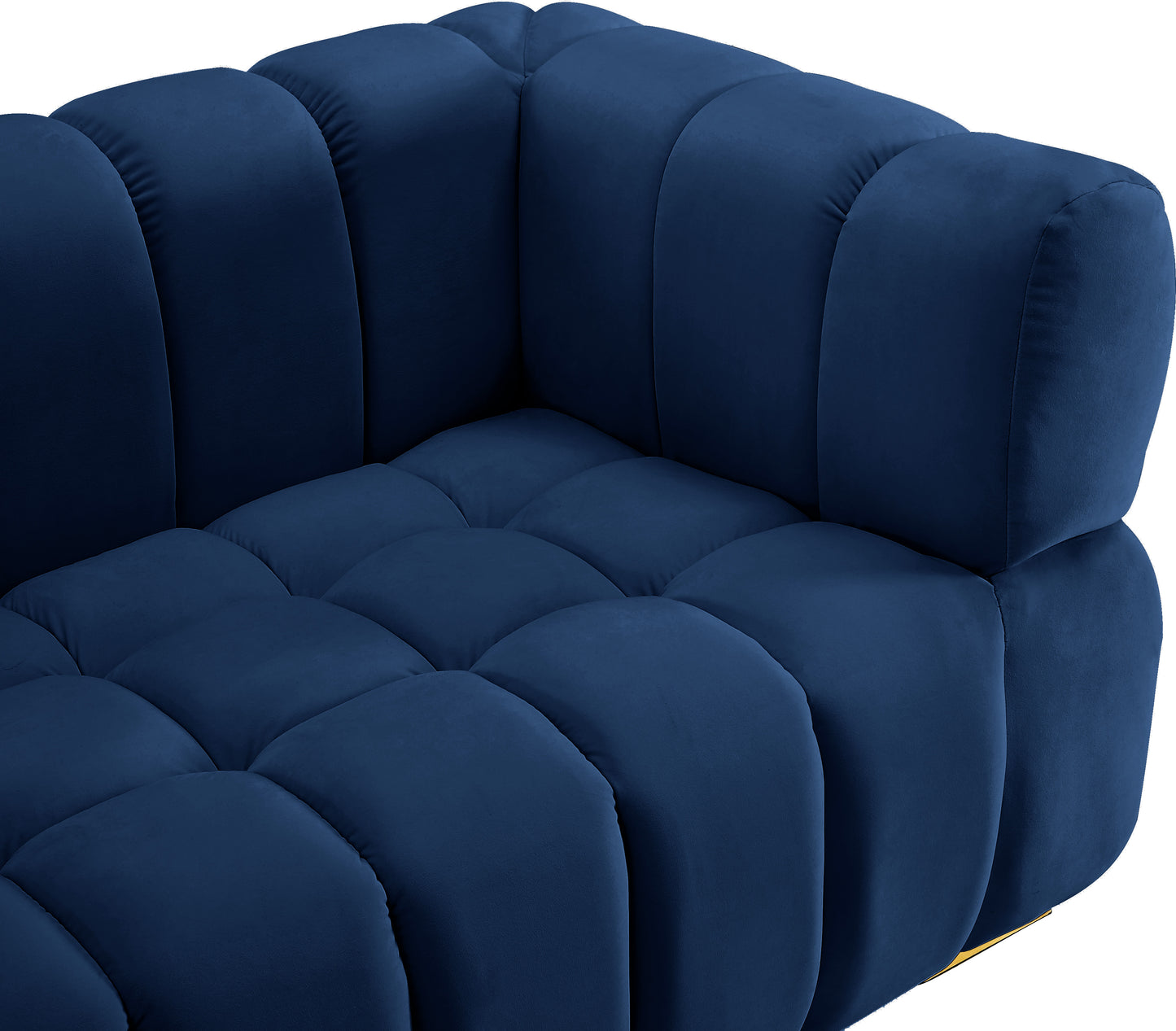 industry navy velvet loveseat l