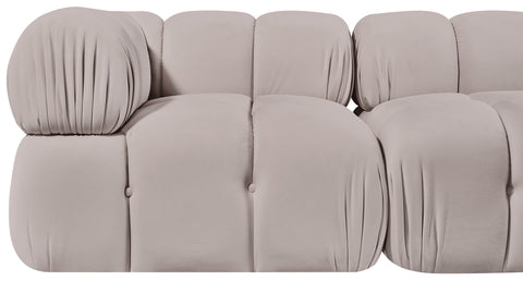 Camden Beige Velvet Performance Fabric Upholstered Sofa, 2-Piece