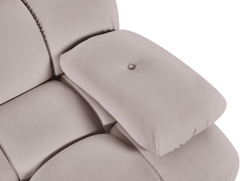 Camden Beige Velvet Performance Fabric Upholstered Sofa, 2-Piece (Style 2)