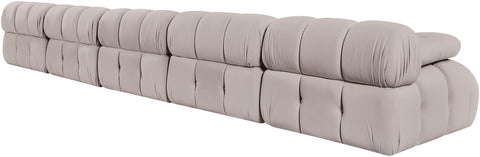 Camden Beige Velvet Performance Fabric Upholstered Sofa, 5-Piece (Style 2)