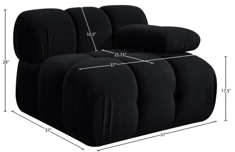 Camden Black Velvet Performance Fabric Upholstered Chair, 1 Piece