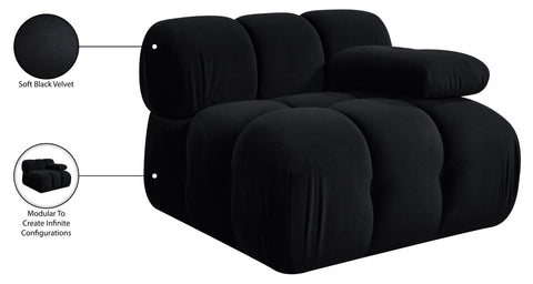 Camden Black Velvet Performance Fabric Upholstered Chair, 1 Piece