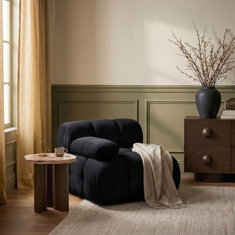 Camden Black Velvet Performance Fabric Upholstered Chair, 1 Piece