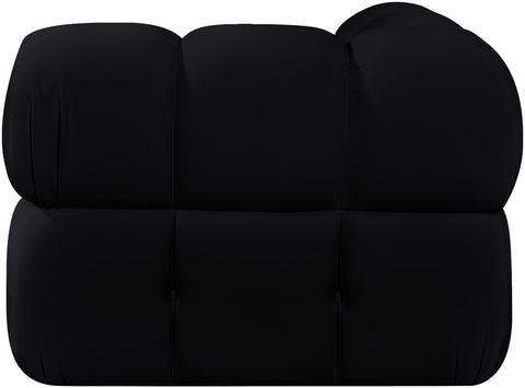 Camden Black Velvet Performance Fabric Upholstered Corner Chair, 1 Piece