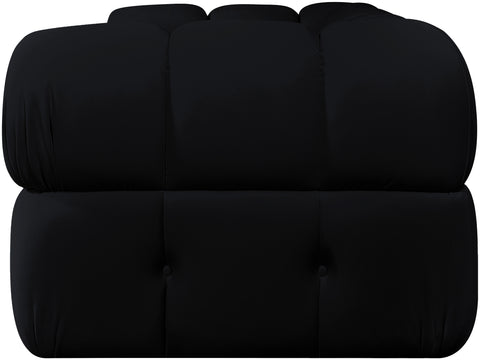 Camden Black Velvet Performance Fabric Upholstered Sofa, 2-Piece