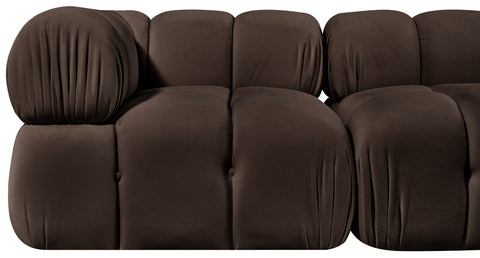 Camden Brown Velvet Performance Fabric Upholstered Sofa, 2-Piece