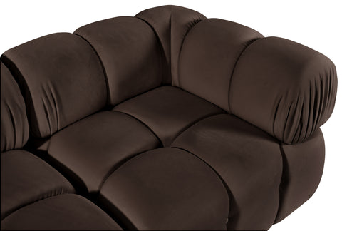 Camden Brown Velvet Performance Fabric Upholstered Sofa, 2-Piece