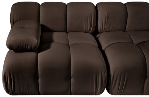 Camden Brown Velvet Performance Fabric Upholstered Sofa, 2-Piece (Style 2)