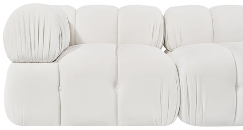 Camden Cream Velvet Performance Fabric Upholstered Sofa, 2-Piece