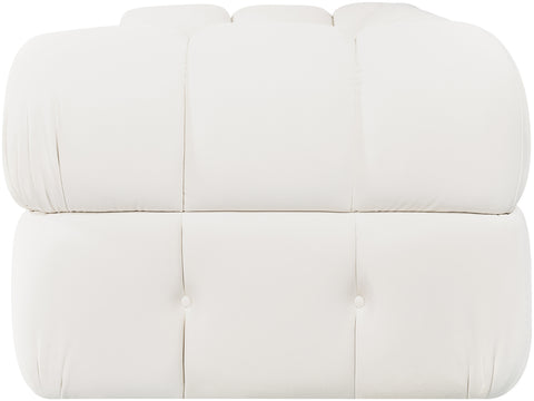 Camden Cream Velvet Performance Fabric Upholstered Sofa, 2-Piece