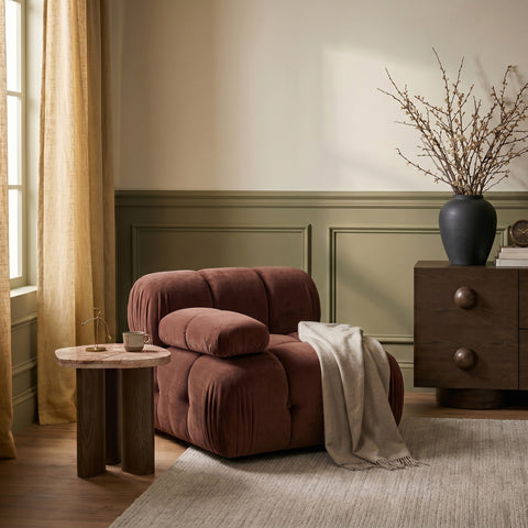 Camden Rose Velvet Performance Fabric Upholstered Chair, 1 Piece