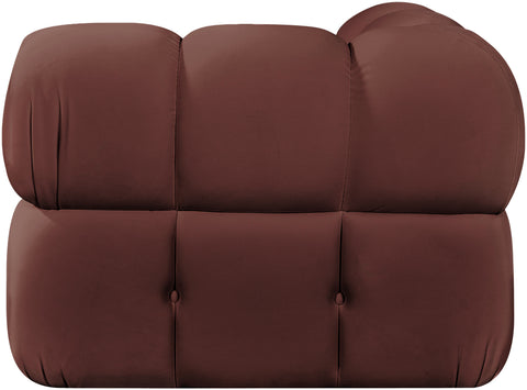 Camden Rose Velvet Performance Fabric Upholstered Corner Chair, 1 Piece