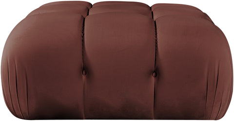 Camden Rose Velvet Performance Fabric Upholstered Ottoman, 1 Piece