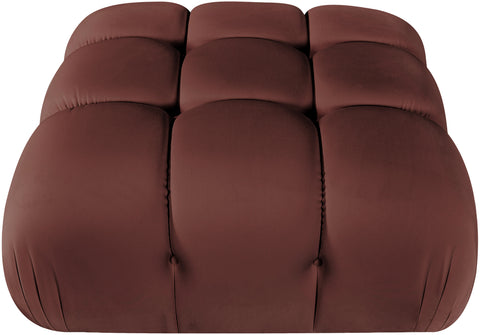 Camden Rose Velvet Performance Fabric Upholstered Ottoman, 1 Piece