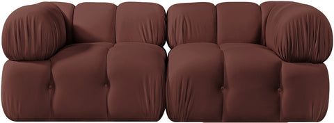 Camden Rose Velvet Performance Fabric Upholstered Sofa, 2-Piece