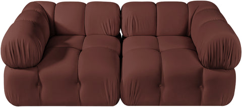 Camden Rose Velvet Performance Fabric Upholstered Sofa, 2-Piece