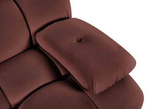 Camden Rose Velvet Performance Fabric Upholstered Sofa, 2-Piece (Style 2)