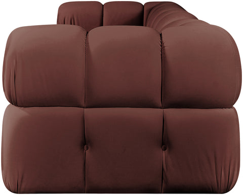 Camden Rose Velvet Performance Fabric Upholstered Sofa, 3-Piece
