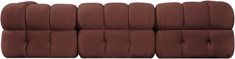Camden Rose Velvet Performance Fabric Upholstered Sofa, 3-Piece