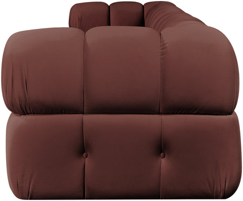 Camden Rose Velvet Performance Fabric Upholstered Sofa, 4-Piece