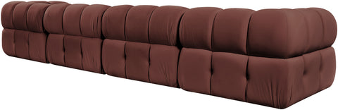 Camden Rose Velvet Performance Fabric Upholstered Sofa, 4-Piece