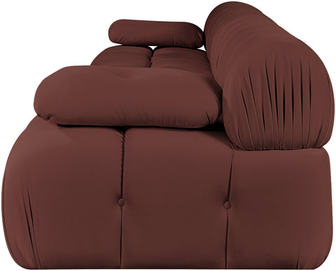 Camden Rose Velvet Performance Fabric Upholstered Sofa, 4-Piece (Style 2)
