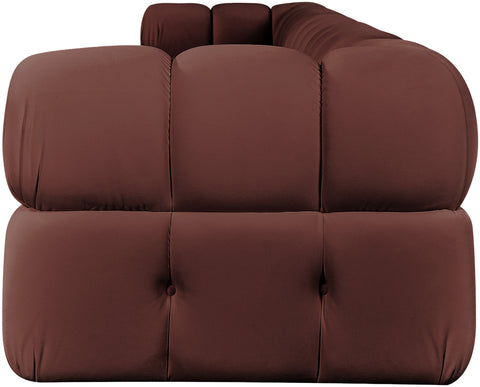 Camden Rose Velvet Performance Fabric Upholstered Sofa, 5-Piece