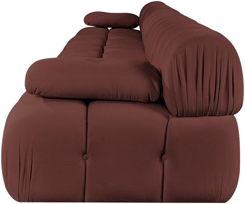 Camden Rose Velvet Performance Fabric Upholstered Sofa, 5-Piece (Style 2)